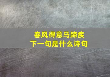 春风得意马蹄疾下一句是什么诗句