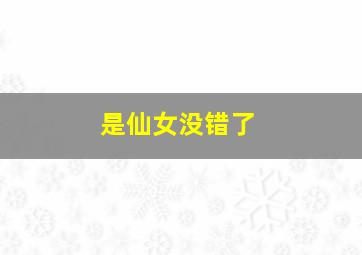 是仙女没错了