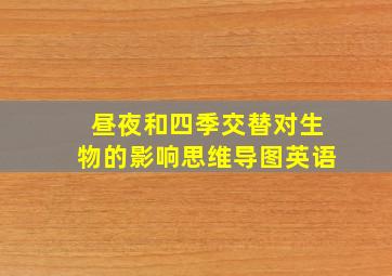 昼夜和四季交替对生物的影响思维导图英语