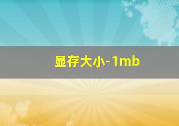 显存大小-1mb