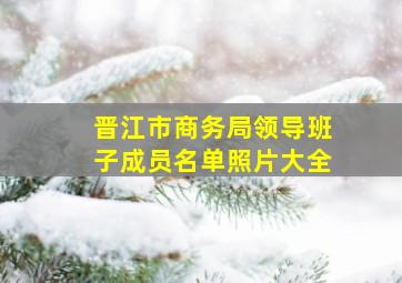 晋江市商务局领导班子成员名单照片大全