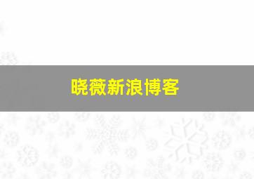 晓薇新浪博客