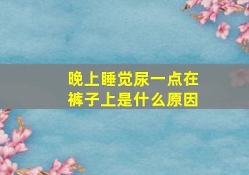 晚上睡觉尿一点在裤子上是什么原因