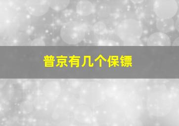 普京有几个保镖