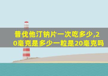 普伐他汀钠片一次吃多少,20毫克是多少一粒是20毫克吗