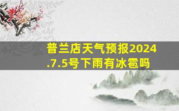 普兰店天气预报2024.7.5号下雨有冰雹吗