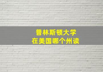 普林斯顿大学在美国哪个州读