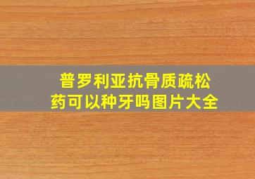 普罗利亚抗骨质疏松药可以种牙吗图片大全