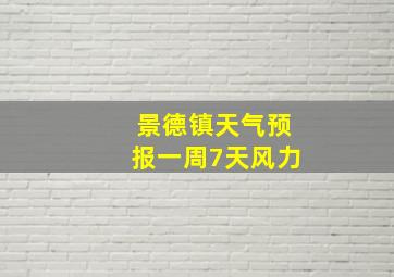 景德镇天气预报一周7天风力