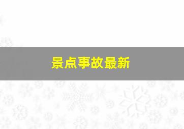 景点事故最新