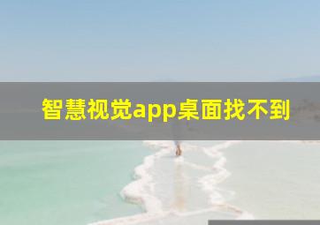 智慧视觉app桌面找不到