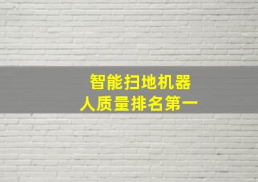 智能扫地机器人质量排名第一