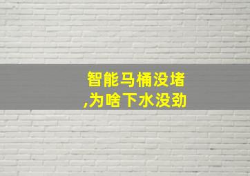 智能马桶没堵,为啥下水没劲