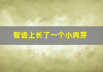 智齿上长了一个小肉芽