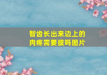 智齿长出来边上的肉疼需要拔吗图片