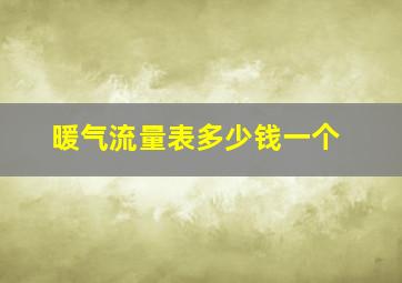 暖气流量表多少钱一个