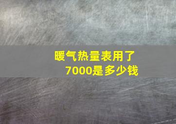 暖气热量表用了7000是多少钱