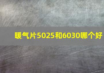 暖气片5025和6030哪个好