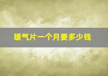 暖气片一个月要多少钱