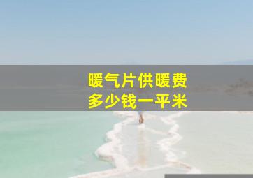 暖气片供暖费多少钱一平米