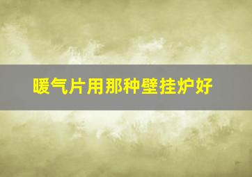 暖气片用那种壁挂炉好