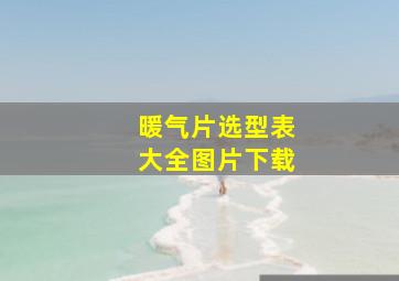 暖气片选型表大全图片下载