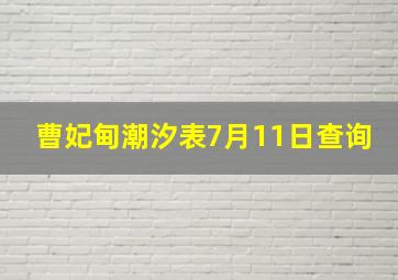 曹妃甸潮汐表7月11日查询