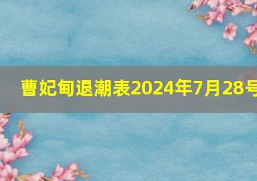 曹妃甸退潮表2024年7月28号