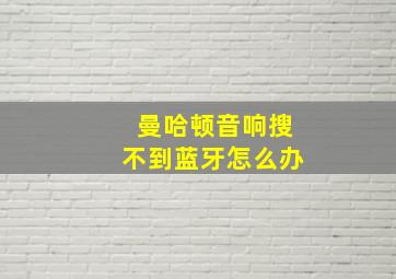 曼哈顿音响搜不到蓝牙怎么办