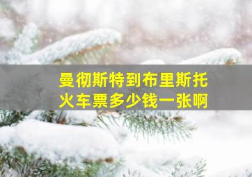 曼彻斯特到布里斯托火车票多少钱一张啊