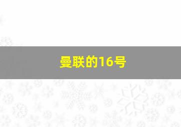 曼联的16号