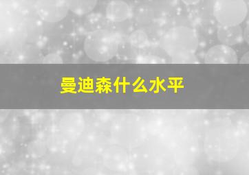 曼迪森什么水平