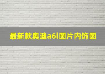 最新款奥迪a6l图片内饰图