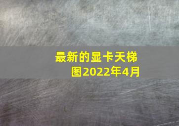 最新的显卡天梯图2022年4月