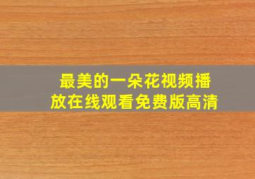 最美的一朵花视频播放在线观看免费版高清