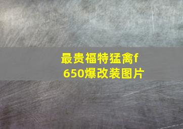 最贵福特猛禽f650爆改装图片