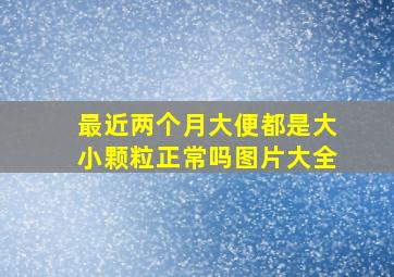 最近两个月大便都是大小颗粒正常吗图片大全