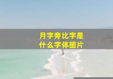 月字旁比字是什么字体图片