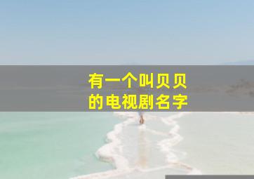 有一个叫贝贝的电视剧名字