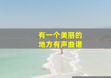 有一个美丽的地方有声曲谱