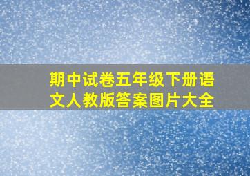 期中试卷五年级下册语文人教版答案图片大全