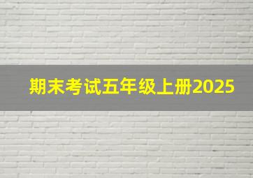 期末考试五年级上册2025