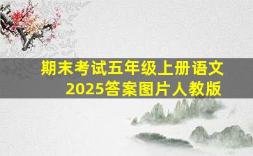 期末考试五年级上册语文2025答案图片人教版