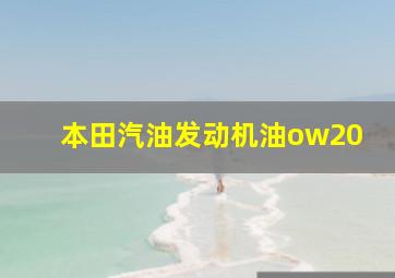 本田汽油发动机油ow20