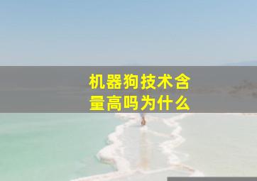 机器狗技术含量高吗为什么