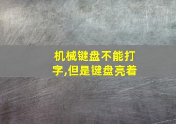 机械键盘不能打字,但是键盘亮着