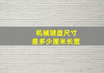 机械键盘尺寸是多少厘米长宽