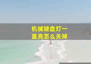 机械键盘灯一直亮怎么关掉