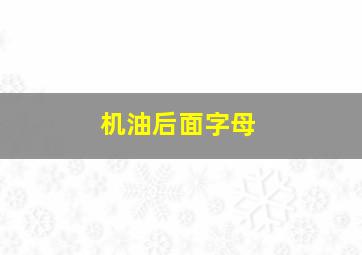 机油后面字母