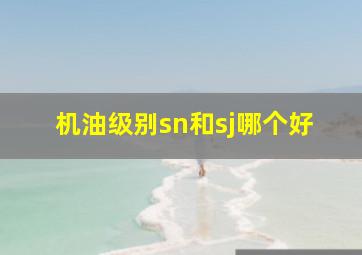 机油级别sn和sj哪个好